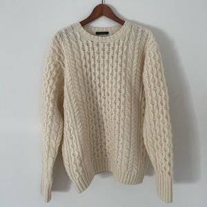 Brand new cream brandy melville cable knit oversized sweater